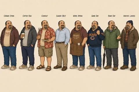 Gus M: outfit sheet 1