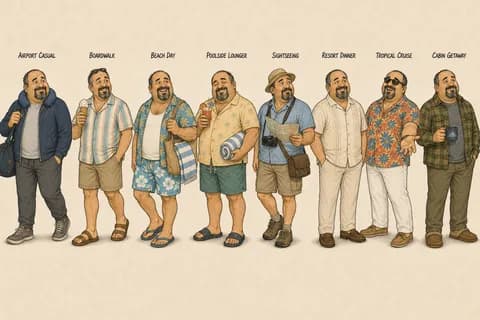 Gus M: outfit sheet 3 - vacation