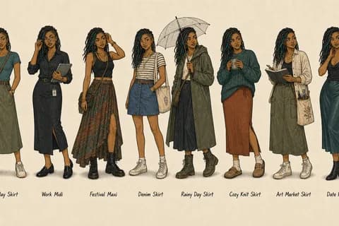 Thalia V: outfit sheet 2 - skirts